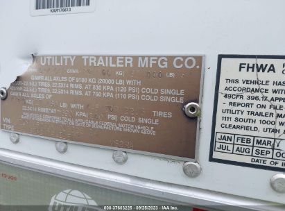 Lot #2992831923 2013 UTILITY TRAILER MFG UTILITY TRAILER MFG