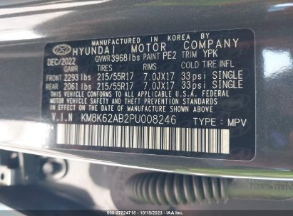 Lot #2992828461 2023 HYUNDAI KONA SEL