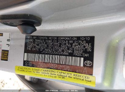 Lot #2992831909 2010 TOYOTA PRIUS III