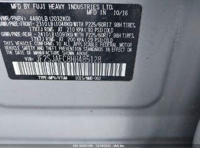 Lot #3035079135 2017 SUBARU FORESTER 2.5I PREMIUM