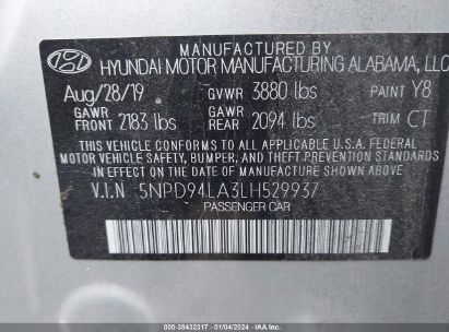 Lot #2990351615 2020 HYUNDAI ELANTRA ECO