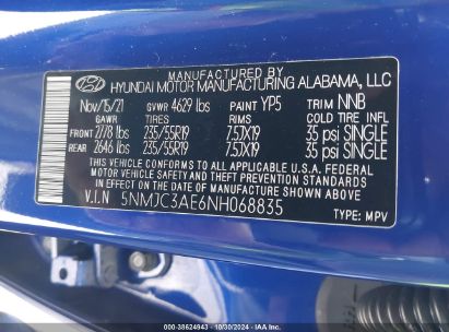 Lot #2990351608 2022 HYUNDAI TUCSON SEL