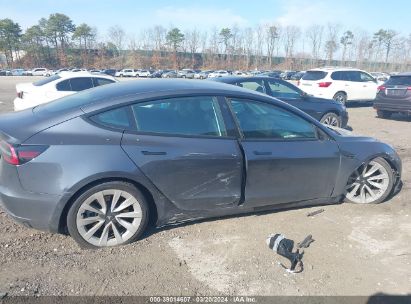 Lot #2997780400 2022 TESLA MODEL 3 REAR-WHEEL DRIVE