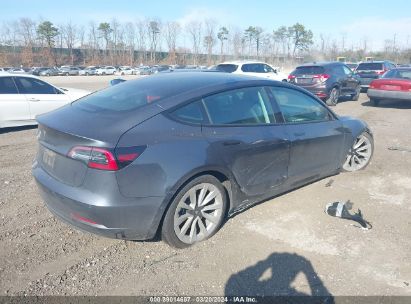 Lot #2997780400 2022 TESLA MODEL 3 REAR-WHEEL DRIVE