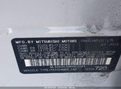 Lot #2992828206 2024 MITSUBISHI MIRAGE ES