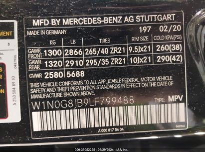 Lot #2997780384 2020 MERCEDES-BENZ AMG GLC 63 4MATIC