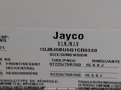 Lot #3006594758 2016 JAYCO EAGLE 338