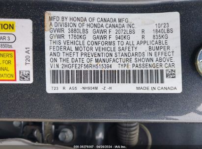 Lot #2992828136 2024 HONDA CIVIC SPORT