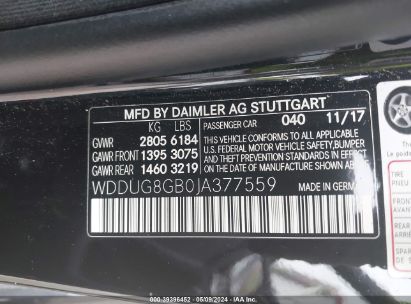 Lot #2997780179 2018 MERCEDES-BENZ S 560 4MATIC