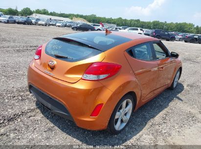 Lot #3052079529 2013 HYUNDAI VELOSTER BASE W/BLACK