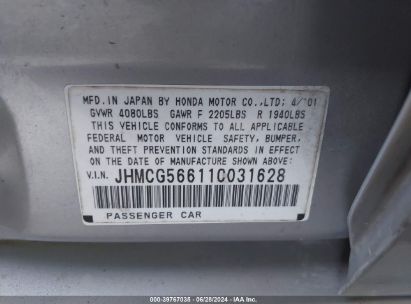 Lot #3034472700 2001 HONDA ACCORD 2.3 EX