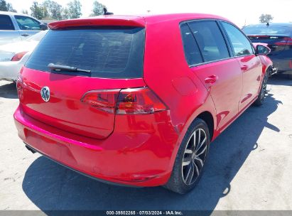 Lot #3035707935 2016 VOLKSWAGEN GOLF TSI SE 4-DOOR