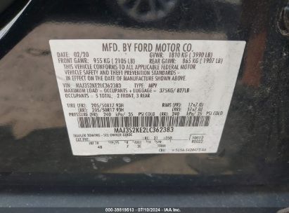 Lot #3021953508 2020 FORD ECOSPORT TITANIUM