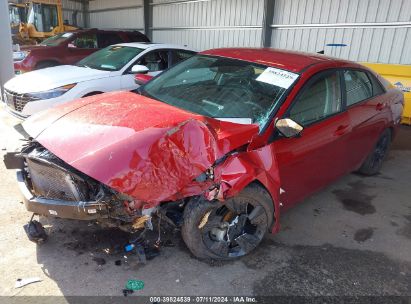 Lot #2992831292 2021 HYUNDAI ELANTRA HYBRID BLUE