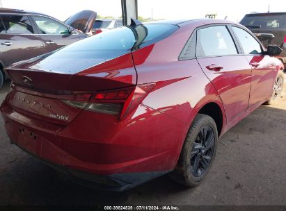 Lot #2992831292 2021 HYUNDAI ELANTRA HYBRID BLUE