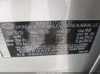 Lot #2990351979 2023 HYUNDAI SANTA FE LIMITED