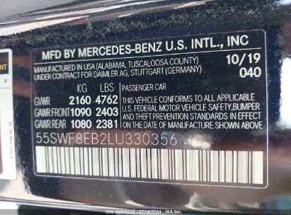 Lot #2997779369 2020 MERCEDES-BENZ C 300 4MATIC