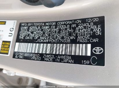 Lot #3046370135 2021 TOYOTA PRIUS PRIME LE