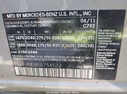 Lot #3042572485 2011 MERCEDES-BENZ GL 450 4MATIC