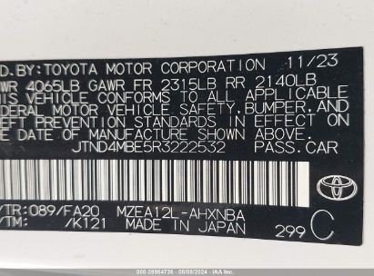 Lot #2992831006 2024 TOYOTA COROLLA SE