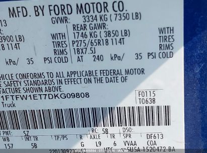 Lot #2992830963 2013 FORD F-150 FX4