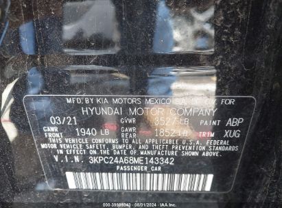 Lot #2992831660 2021 HYUNDAI ACCENT SEL