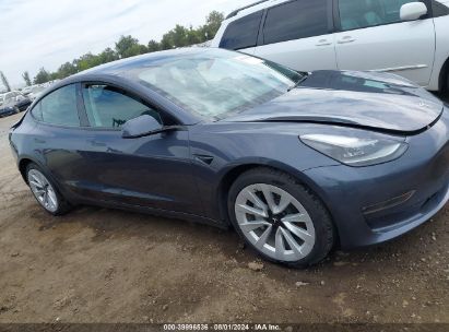 Lot #2989127448 2022 TESLA MODEL 3 LONG RANGE DUAL MOTOR ALL-WHEEL DRIVE