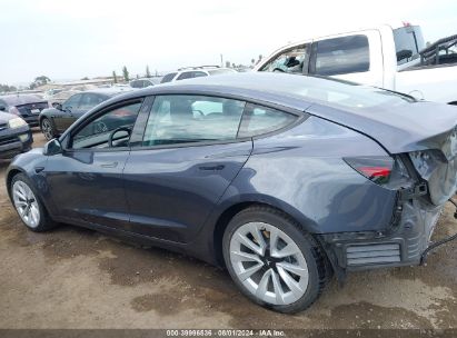 Lot #2989127448 2022 TESLA MODEL 3 LONG RANGE DUAL MOTOR ALL-WHEEL DRIVE