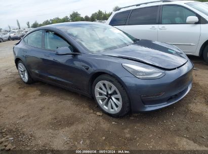 Lot #2989127448 2022 TESLA MODEL 3 LONG RANGE DUAL MOTOR ALL-WHEEL DRIVE