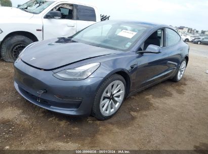 Lot #2989127448 2022 TESLA MODEL 3 LONG RANGE DUAL MOTOR ALL-WHEEL DRIVE