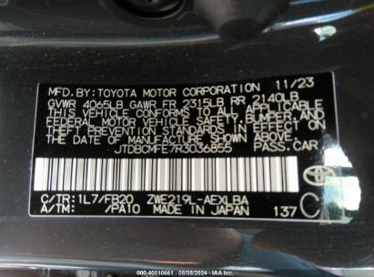 Lot #2990357002 2024 TOYOTA COROLLA HYBRID LE