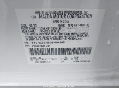 Lot #3051078229 2013 MAZDA MAZDA6 I TOURING PLUS