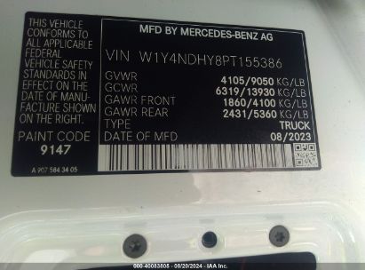 Lot #2992818885 2023 MERCEDES-BENZ SPRINTER 2500 HIGH ROOF 4-CYL DIESEL HO