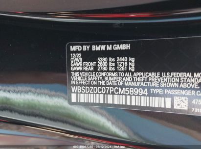 Lot #3005352576 2023 BMW M8 CABRIOLET COMPETITION