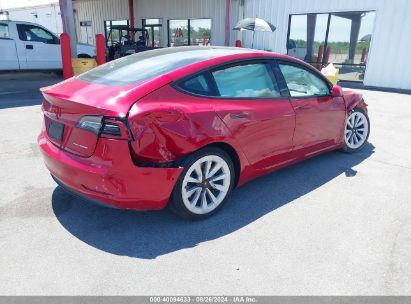 Lot #2992831238 2022 TESLA MODEL 3 LONG RANGE DUAL MOTOR ALL-WHEEL DRIVE