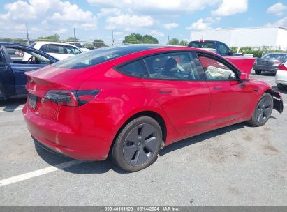 Lot #2992828265 2023 TESLA MODEL 3 REAR-WHEEL DRIVE