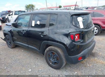 Lot #3035087637 2020 JEEP RENEGADE SPORT FWD