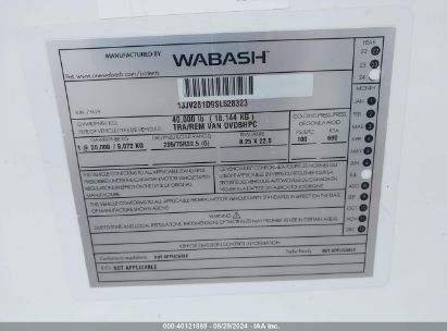 Lot #2995289841 2025 WABASH NATIONAL CORP UNKNOWN