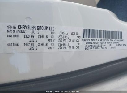 Lot #2996535714 2012 DODGE GRAND CARAVAN SXT