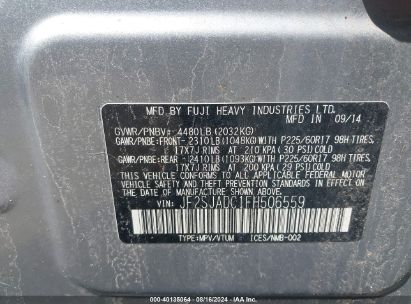 Lot #3035078578 2015 SUBARU FORESTER 2.5I PREMIUM