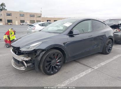 Lot #2987909499 2022 TESLA MODEL Y PERFORMANCE DUAL MOTOR ALL-WHEEL DRIVE