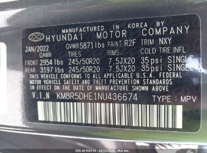 Lot #2992819971 2022 HYUNDAI PALISADE LIMITED