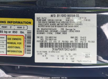 Lot #3042558418 2013 FORD FUSION TITANIUM