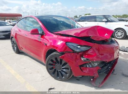 Lot #2992831430 2023 TESLA MODEL Y AWD/PERFORMANCE DUAL MOTOR ALL-WHEEL DRIVE