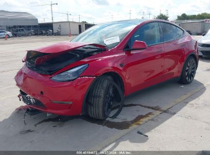 Lot #2992831430 2023 TESLA MODEL Y AWD/PERFORMANCE DUAL MOTOR ALL-WHEEL DRIVE