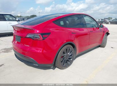 Lot #2992831430 2023 TESLA MODEL Y AWD/PERFORMANCE DUAL MOTOR ALL-WHEEL DRIVE