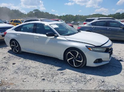 Lot #3052077375 2021 HONDA ACCORD SPORT 2.0T