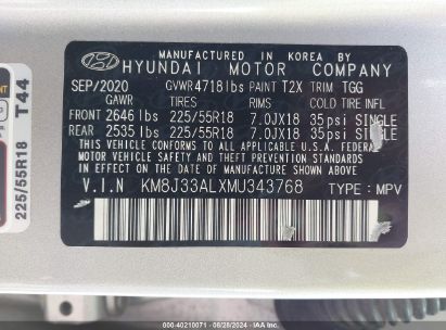 Lot #2990351387 2021 HYUNDAI TUCSON SEL