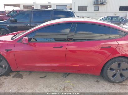 Lot #2992831403 2022 TESLA MODEL 3 REAR-WHEEL DRIVE