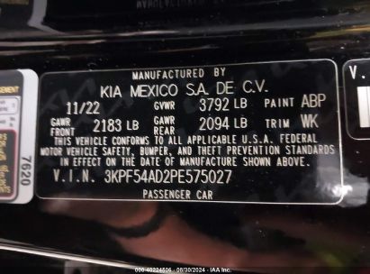 Lot #2986682092 2023 KIA FORTE GT-LINE